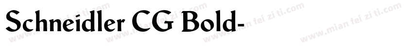 Schneidler CG Bold字体转换